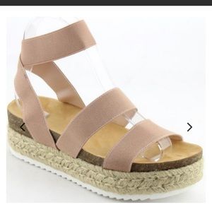 Blush Pink Platform Sandal Size 9